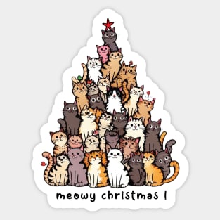 Meowy Christmas Sticker